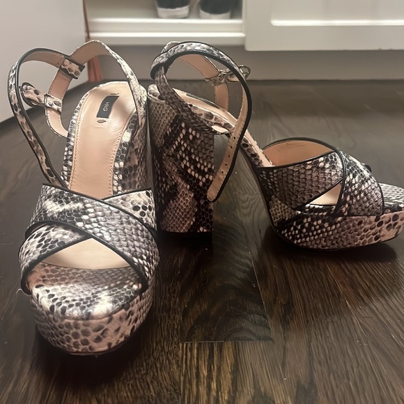 MANGO snakeskin platform heels - Picture 2 of 7